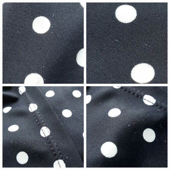 Lauren Ralph Lauren Swimsuit Womens 12 Black Polka Dot One Piece Bathing Suit - Picture 16 of 16